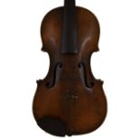 English violin by and labelled Made by John Barrett..., 14" 35.60cm