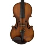 17th century Dutch violin probably by and labelled Hendrik Jacobs me fecit in Amsterdam 1685, the