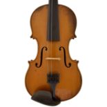 German violin by and labelled Arnold Voigt, Geigenmacher, Markneukirchen, Sachsen, the one piece