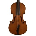 English violin by and labelled Made by John Smith, Teddington, London W., the one piece back of