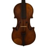 Good French violin labelled Eugene Henry Luthier, Rue St. Martin, 151, Paris, the one piece back