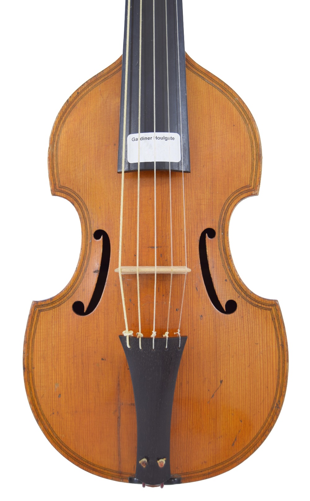 Fine and rare French Pardessus de viole (or Quinton), unlabelled, but made by Louis Guersan in Paris