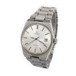 Omega Geneve automatic stainless steel gentleman's bracelet watch, ref. 166099, circa 1971, silvered