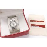 Omega Constellation stainless steel gentleman's bracelet watch, ref. 12310356002001, silvered dial