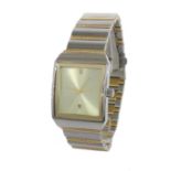 Tungsten bicolour gentleman's bracelet watch, case ref. TU0139DM, quartz, 28mm (UF9H37) -