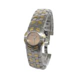 Maurice Lacroix Intuition stainless steel and rose gold plated lady's bracelet watch, ref. 59858,