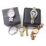 Six ladies bracelet watches to include Aqua Master (box), Storm, Marc by Marc Jacobs (box), Seiko