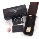 Constantine Weisz automatic gold plated stone set gentleman's wristwatch, ref. 11Y018CW, the dial