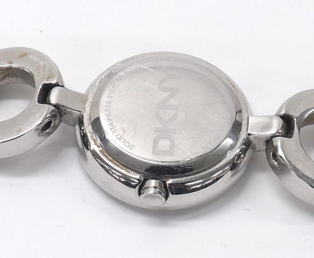 DKNY stone set stainless steel lady's designer bracelet watch, quartz, 26mm (98P18Y) *DKNY box - Image 3 of 3