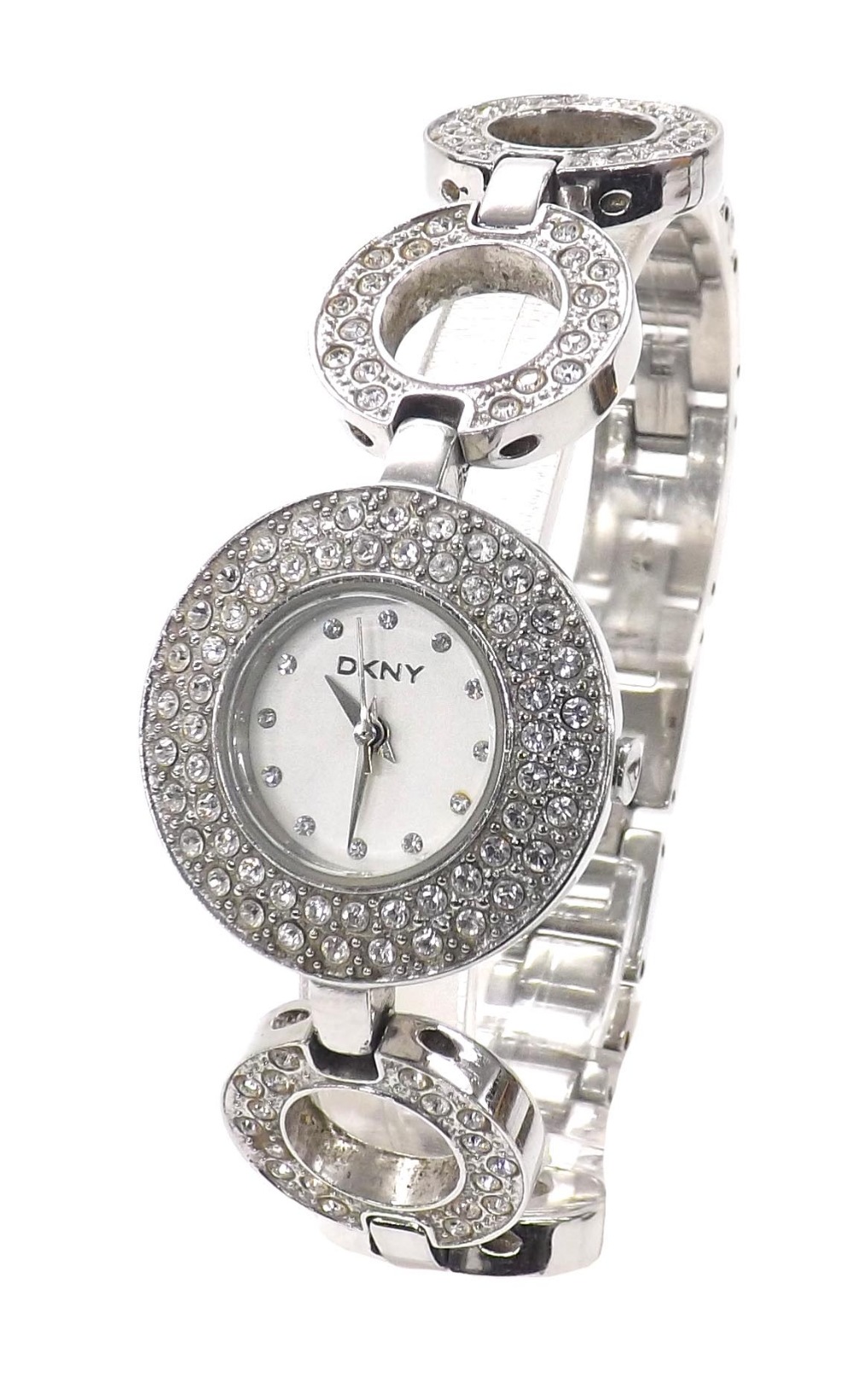 DKNY stone set stainless steel lady's designer bracelet watch, quartz, 26mm (98P18Y) *DKNY box - Image 2 of 3