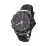 Tag Heuer Formula 1 alarm stainless steel gentleman's wristwatch, ref. WAH111A, black rubber band,