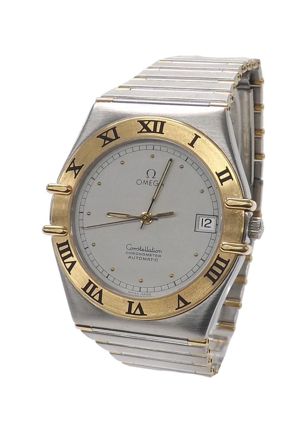 Omega Constellation chronometer gold and stainless steel gentleman's bracelet watch, ref. 36 4075,