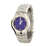 Tag Heuer Alter Ego stainless steel lady's bracelet watch, ref. WAA1410, no. GS8836, blue dial