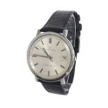 Eterna-Matic Centenaire '61' stainless steel gentleman's wristwatch, the silvered dial with baton