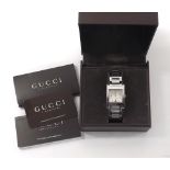 Gucci stainless steel lady's bracelet watch, ref. 7700L, quartz, 24mm (3YYFPQ) *Gucci box,