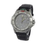 Tag Heuer 4000 Series stainless steel gentleman's wristwatch, ref. WF1111-0, grey dial, quartz,