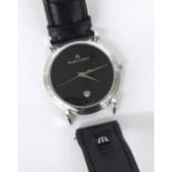 Maurice Lacroix stainless steel gentleman's wristwatch, ref. 69850, serial no. AE27992, black