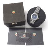 Tag Heuer 2000 Series stainless steel gentleman's bracelet watch, ref. WK1113, blue dial, Tag