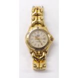 Tag Heuer Sport Elegance gold plated lady's bracelet watch, ref. WG1330-0, ivory coloured dial,