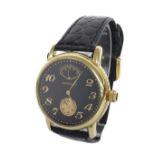 Mont Blanc Meisterstuck 18ct gentleman's wristwatch, ref. 7007, serial no. CC13779, the black dial