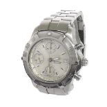 Tag Heuer 200m automatic chronograph stainless steel gentleman's bracelet watch, silvered dial