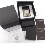Raymond Weil Toccato gold plated gentleman's bracelet watch, ref. 5488, white dial, quartz, 39mm (