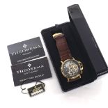 Theorema Sao Paola World Time gold plated gentleman's wristwatch, ref. GM-103, mechanical movement