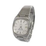 Omega Seamaster automatic stainless steel gentleman's bracelet watch, the cushioned square
