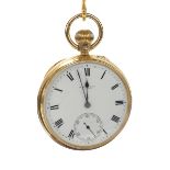 18ct lever pocket watch, London 1888, the three-quarter plate movement signed John Duncan,