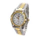 Tag Heuer 2000 Series mid-size bicolour bracelet watch, ref. WE1222-2, white dial, quartz, 36mm (