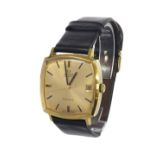 Omega Geneve automatic gold plated gentleman's wristwatch, ref. 162 010, circa 1970, champagne