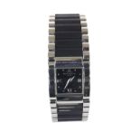 Baume & Mercier Catwalk stainless steel and black rubber lady's bracelet watch, ref. MV045219,