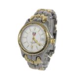 Tag Heuer SEL Professional 200m bi-colour mid-size bracelet watch, ref. WG1222-KO, white dial,