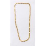 High carat yellow metal necklet, 18.4gm, 20" long