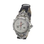 Tag Heuer SEL chronograph stainless steel gentleman's wristwatch, ref. CG1111-0, white dial, quartz,