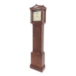 Mahogany eight day longcase clock, the 12" square silvered dial signed Lancaster & Son, Plymouth