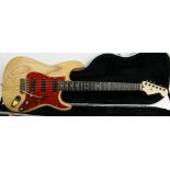 Good quality custom build Strat type electric guitar comprising a guitarbuild.co.uk Strat style body