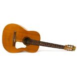 1958 Kessler nylon string guitar, made in Germany, no. 11534; Back and sides: flame maple, many