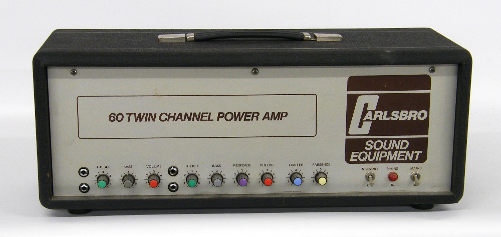 Carlsbro 60 Twin Channel power amp, ser. no. 10353