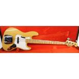 1974/75 Fender Jazz Bass guitar, made in USA, ser. no. 6xxxx5; Finish: natural in remarkably clean