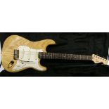 Good quality custom built Strat type electric guitar comprising a guitarbuild.co.uk Strat style body