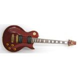 2003 Aria PE DLX electric guitar, made in Korea, ser. no. S03xxxxx70; Finish: transparent wine