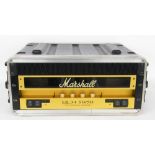 Marshall EL34 50/50 Dual Monobloc guitar amplifier, fitted within a rack flight case