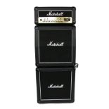 Marshall MG15HFX guitar amplifier head, with two single speaker cabinets