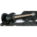 2006 Gibson SG Standard electric guitar, made in USA, ser. no. 0xxx6xxx8; Finish: black with many