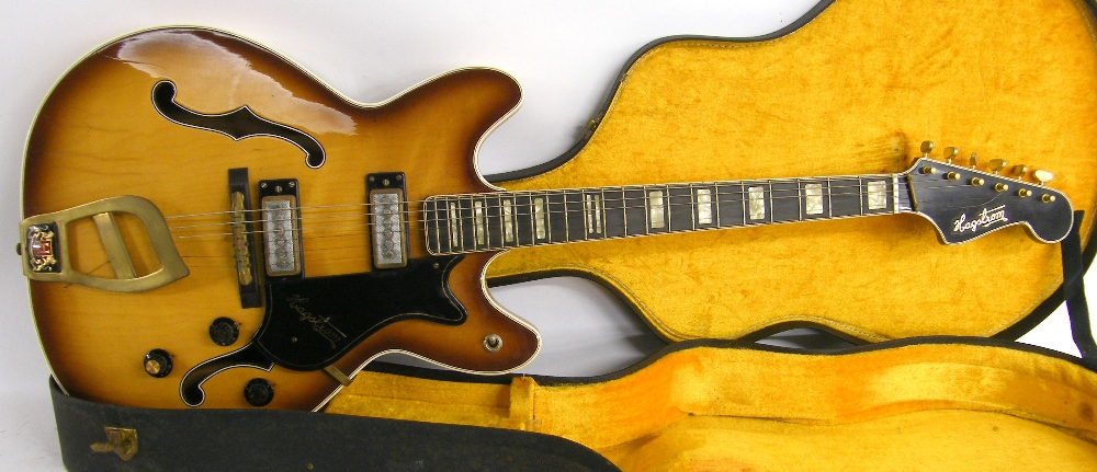 Hagstrom Viking II hollow body electric guitar, made in Sweden, circa 1967; Finish: tobacco