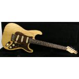 Good quality custom build Strat type electric guitar comprising a guitarbuild.co.uk bound Strat