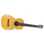 1891 Martin style 1-21 acoustic guitar, made in USA, pencil date to the underside of the table,