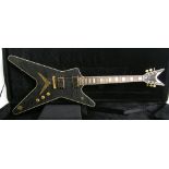 Dean ML Black Gold electric guitar, made in Korea, ser. no. US08xxxx12; Finish: trans black;