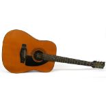 1970s Eko Ranger VI acoustic guitar, made in Italy; Back and sides: mahogany with some scuffs to the